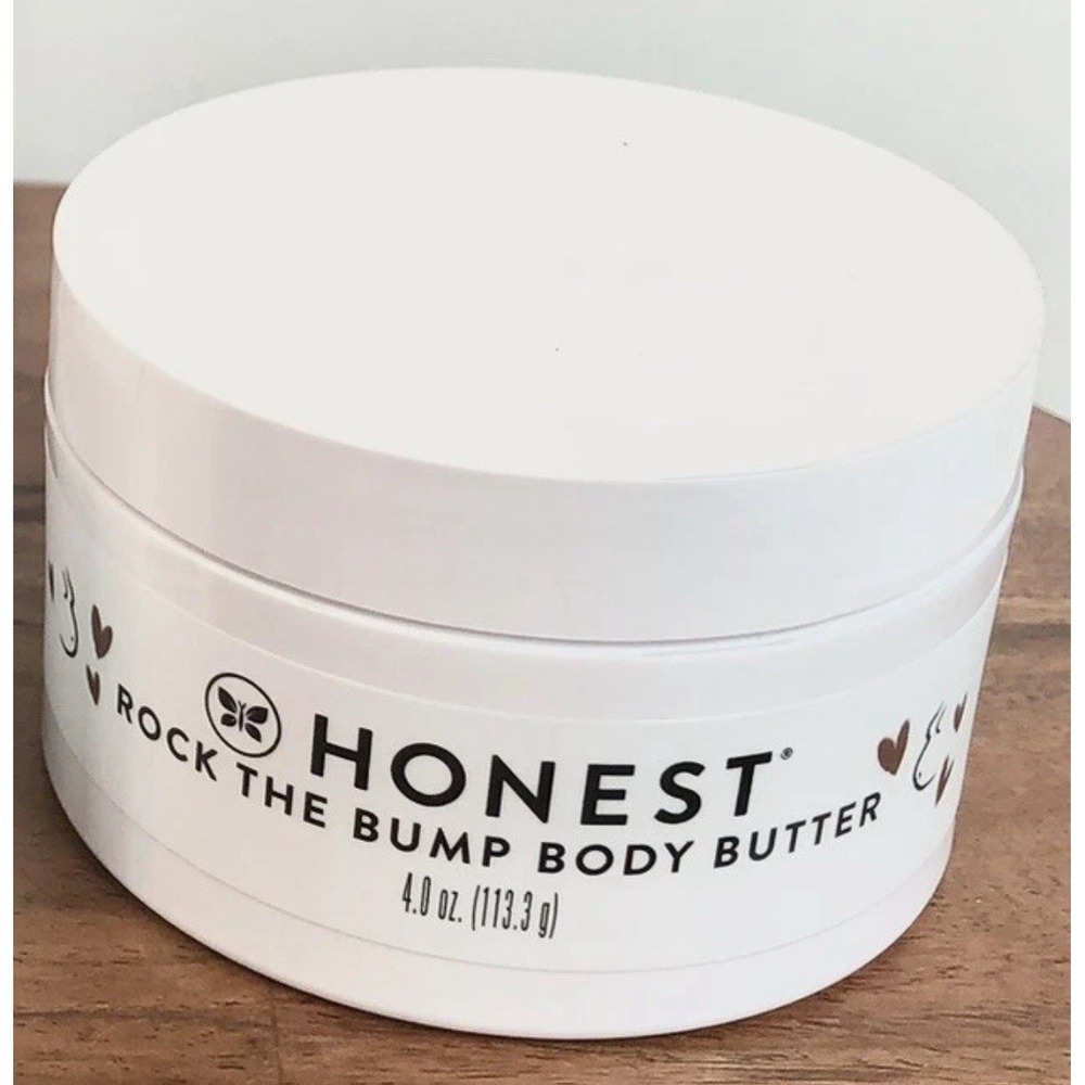 Honest Rock The Bump Unscented Body Butter 4 oz 24 hr Moisturizer Sensitive Skin